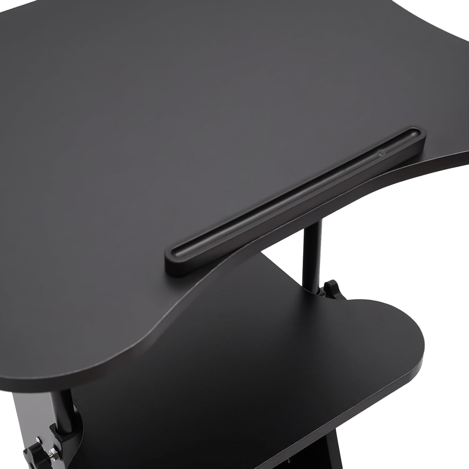 Podio para aula, 2 piezas de altura ajustable para portátil portátil con estante de almacenamiento, escritorio sentado a pie, atril rodante, soporte