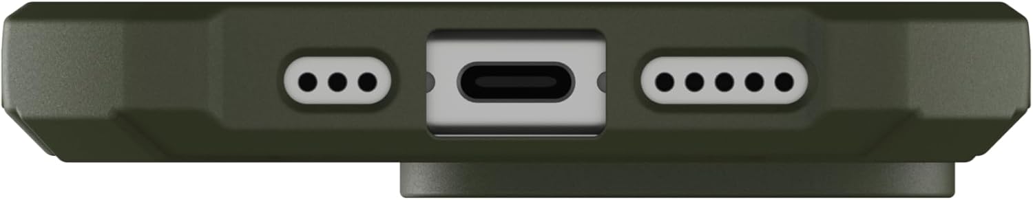 URBAN ARMOR GEAR Funda UAG versión actualizada Compatible con iPhone 15 Pro de 6.1 pulgadas, Essential Armor Olive Drab imán integrado compatible