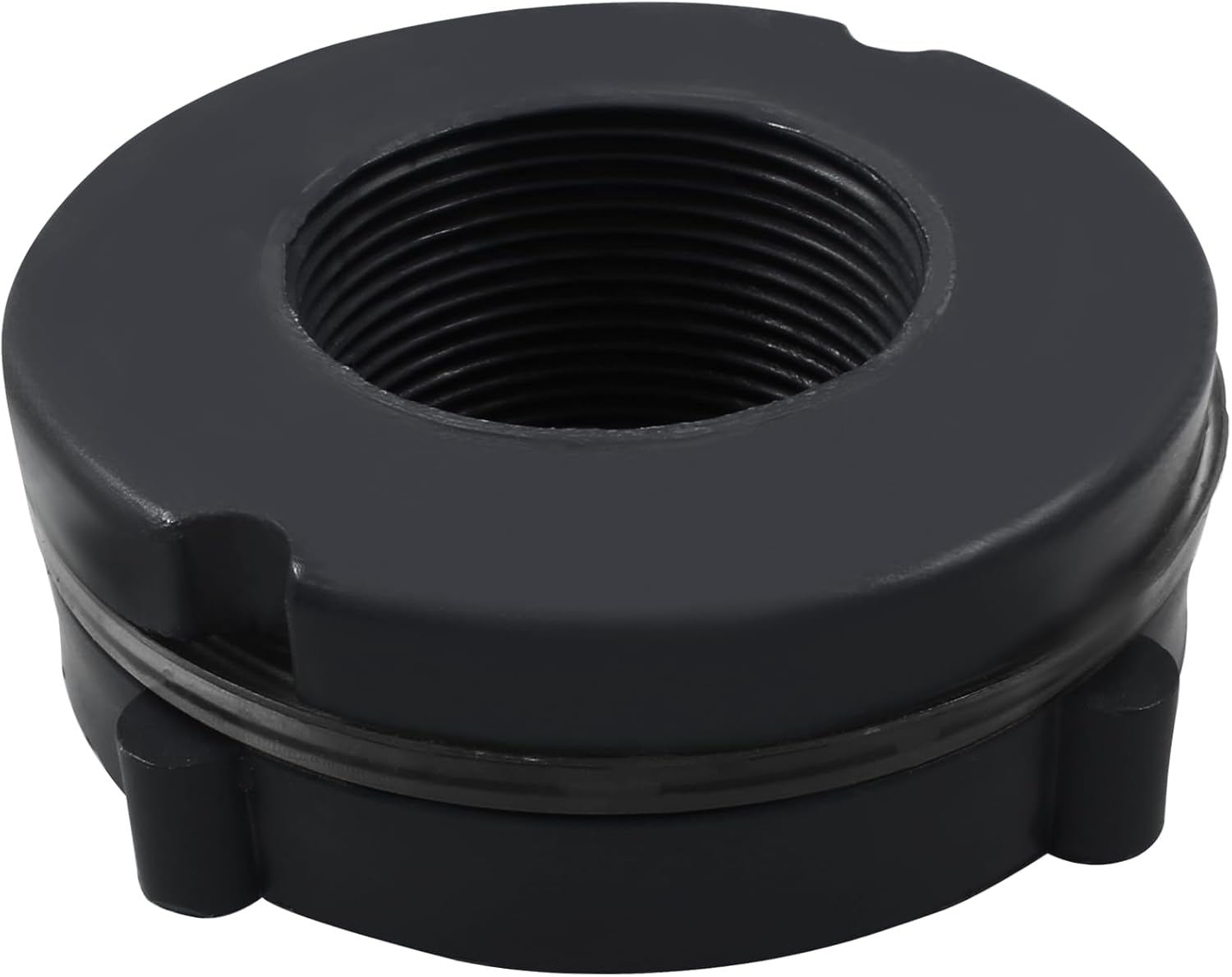 1 paquete de 1-12″ PVC mamparo de montaje para barriles de lluvia, acuarios – gris oscuro
