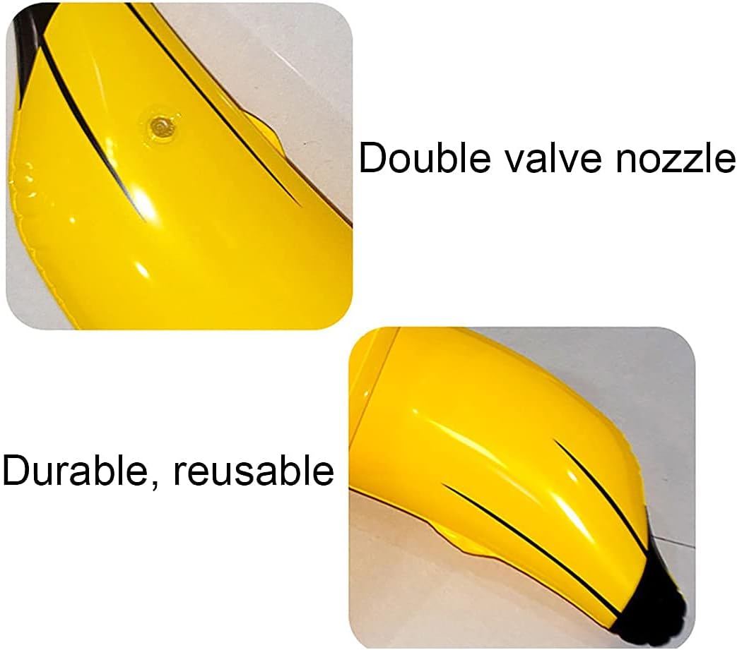 4 accesorios inflables de plátano, incluye 3 plátanos de 23 pulgadas, 1 plátano de 70 pulgadas, globos de plátano para decoraciones de fiesta,