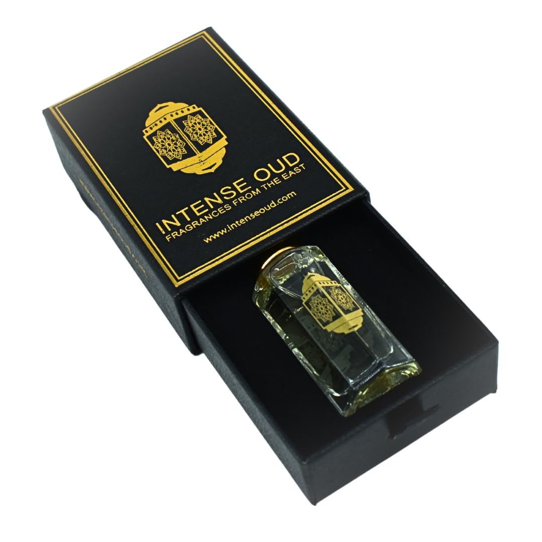 INTENSE OUD One Mile – Aceite suelto para hombre, 0.4 fl oz (0.40 onzas) con caja de regalo negra, suave oriental original, tamaño de viaje, CPO de