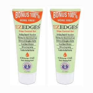EZEDGES EDGE CONTROL GEL Extra Strong Hold (aceite de oliva), 4 onzas (paquete de 2) EZEDGES EDGE CONTROL GEL Extra Strong Hold (aceite de oliva), 4 onzas (paquete de 2)