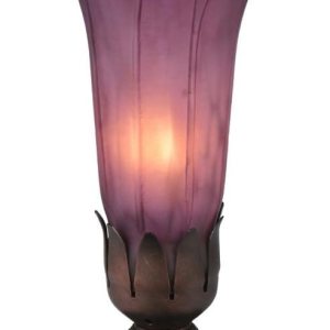 Meyda Tiffany 11336 Lámpara decorativa de lirio de estanque de lavanda de 8 pulgadas de alto, azul Meyda Tiffany 11336 Lámpara decorativa de lirio de estanque de lavanda de 8 pulgadas de alto, azul