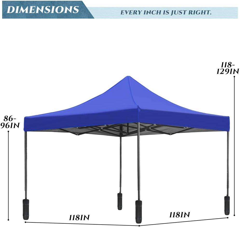 Toldo desplegable Ez Up de 10 x 10 pulgadas, tienda de campaña para fiestas, toldo de boda, plegable, instantáneo, portátil, mejor circulación de