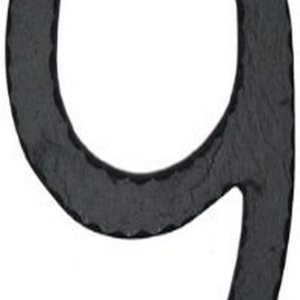 Número de casa individual, texturado, de 10 pulgadas., Negro Número de casa individual, texturado, de 10 pulgadas., Negro