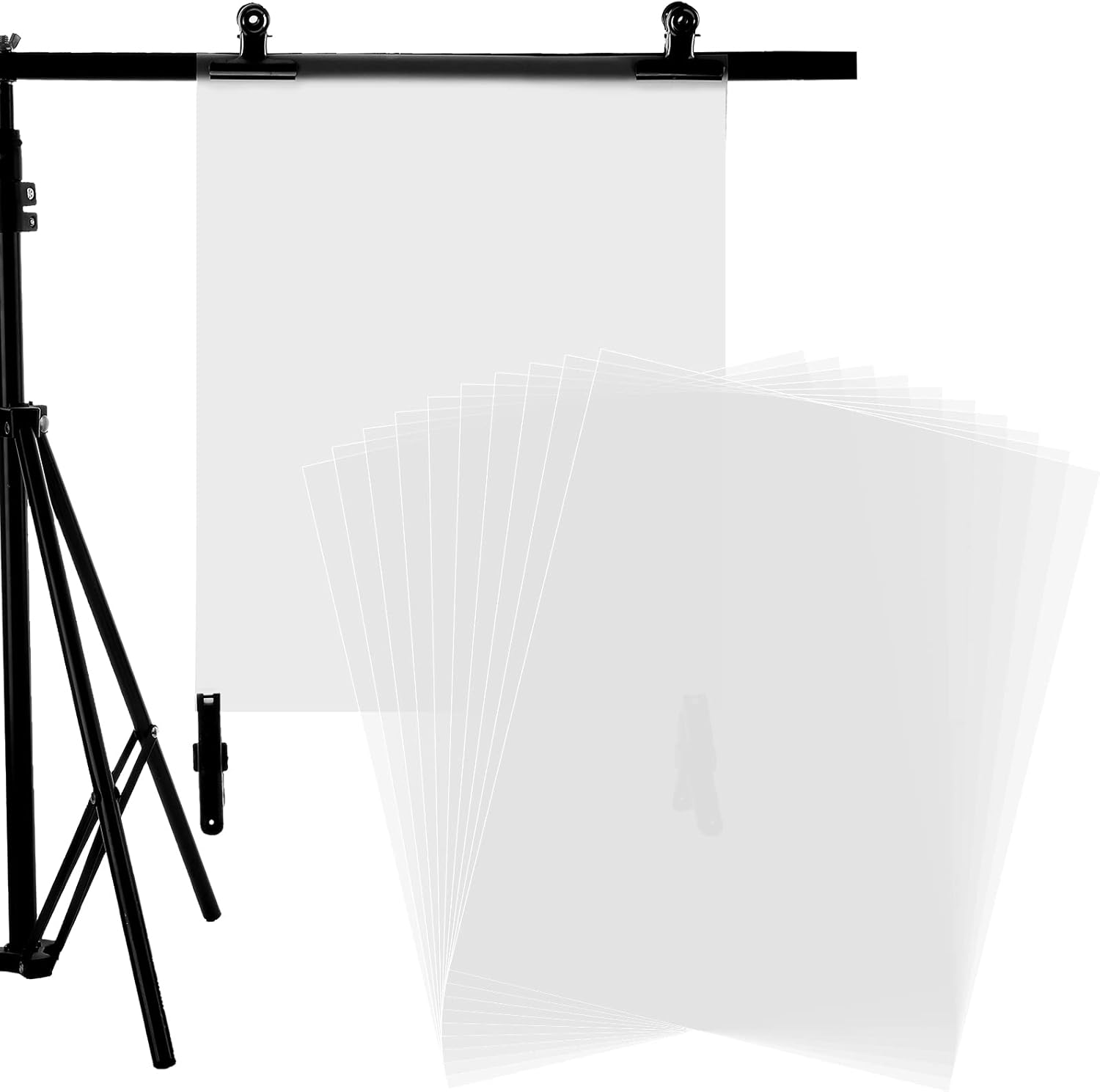 Paquete de 10 láminas de filtro de película de difusión de 15.7 x 19.6 pulgadas, rollo difusor de gel de iluminación, difusor de luz, rollo de hojas