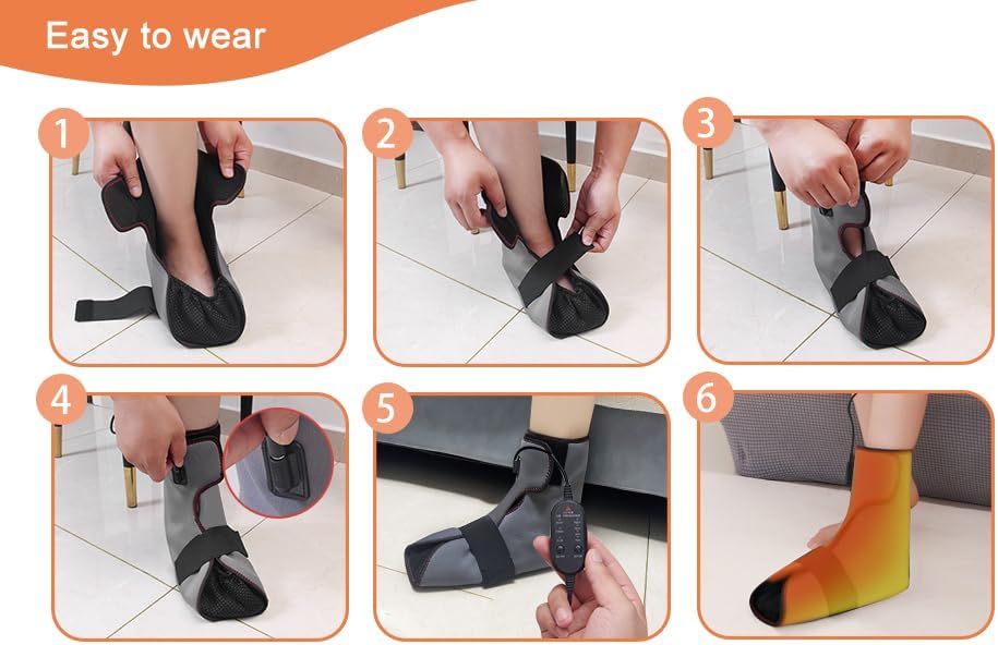 PHSSHOP Terapia de luz infrarroja lejana para pies – Última almohadilla térmica avanzada para pies terapia de luz roja lejana mejorada para el dolor