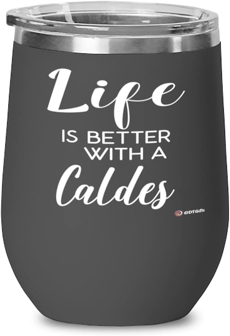 Funny Caldes Rabbit Wine Glass Life Is Better With A Caldes 12oz Stainless Steel Black