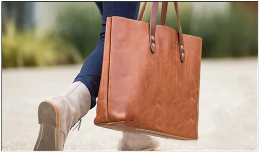 NW AAB-118 – Bolsa de cubo para mujer, plantilla acrílica, patrón de cuero, plantillas de cuero para bolsa de mano, Blanco, L
