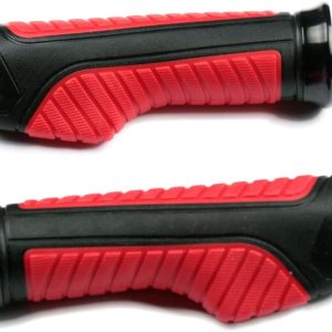 Agarraderas de gel para manillar rojo con tapa negra compatible con Kawasaki Ninja ZX14 2008 Agarraderas de gel para manillar rojo con tapa negra compatible con Kawasaki Ninja ZX14 2008