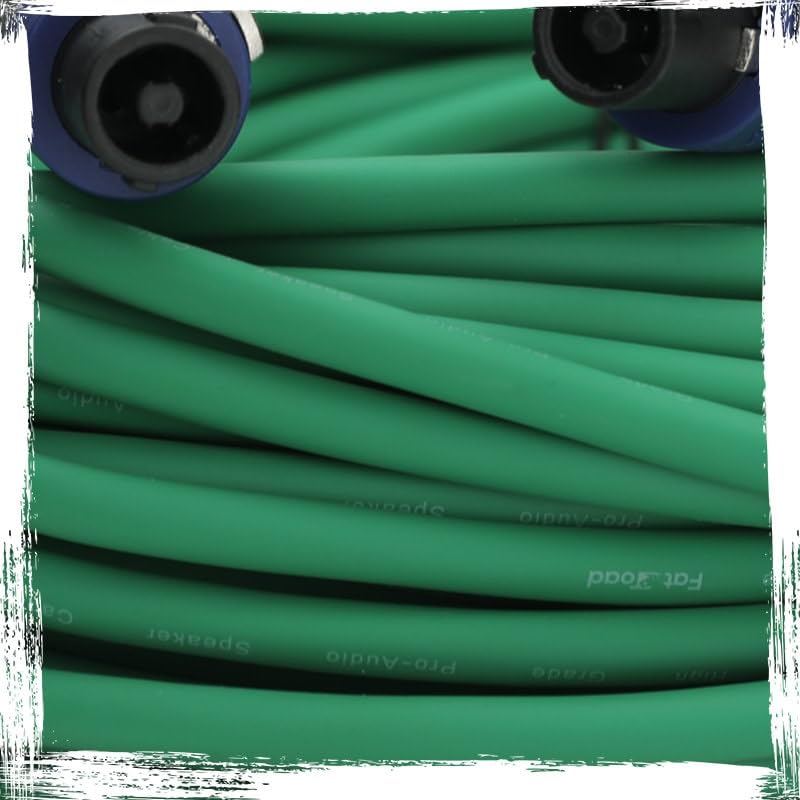Cables Speakon a Speakon (paquete de 2) Cable PA de audio profesional DJ Pro de 25 pies con conector de bloqueo giratorio  Cable de 12 AWG para