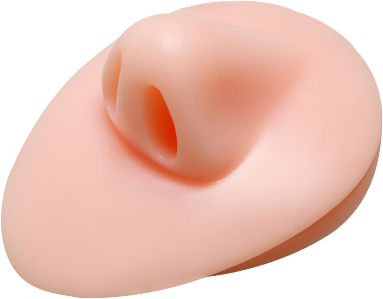 Piercing de silicona para practicar piezas corporales, 7 piezas para orejas, nariz, lengua, boca, ombligo, juego de modelos para práctica de