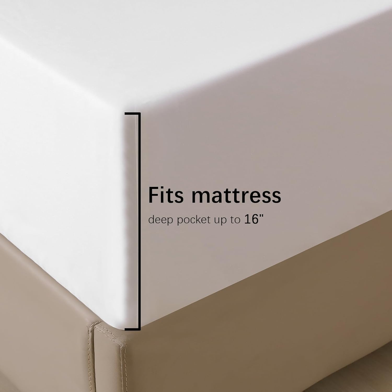 NATUREFIELD 55% Rayon Derived from Bamboo, 45% Cotton Bed Sheet Set – Breathable & Cooling – Deep Pockets – Soft & Wrinkle-Free – Easy Care Hotel