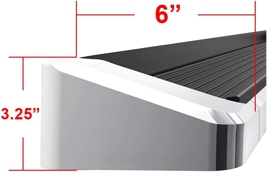 APS iBoard – Estribos para camioneta de doble cabina, 4 puertas laterales completas., Plateado aluminio