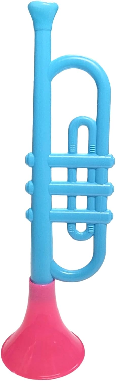 Trompetas de plástico coloridas (13 pulgadas), juguetes musicales ruidosos para niños, instrumentos para fiestas y eventos, regalos geniales de