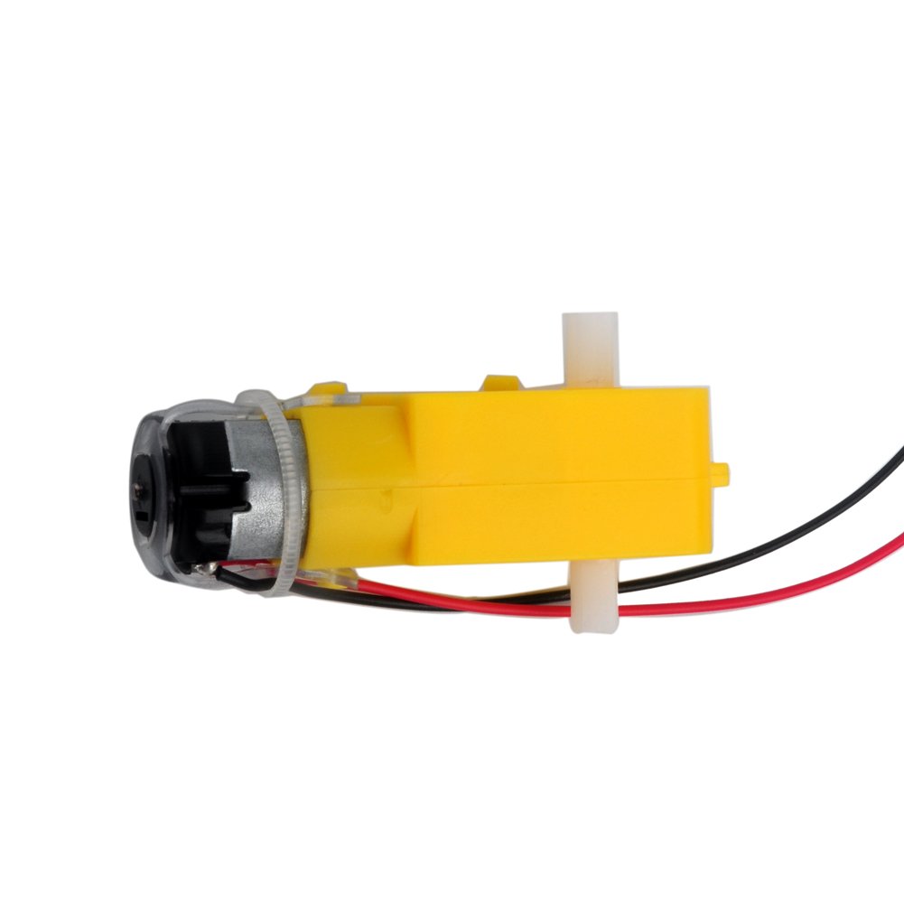TT Motor – Caja de cambios eléctrica de 200 rpm, 3-6 V, motores magnéticos de doble eje con relación de rueda de neumáticos de plástico, motor de CC
