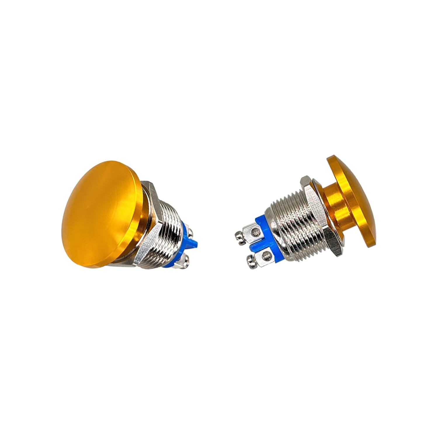 Xnrtop 2 interruptores de botón en forma de hongo de 0.866 pulgadas, impermeables, 1NO SPST, botón de inicio momentáneo, encendido y apagado,