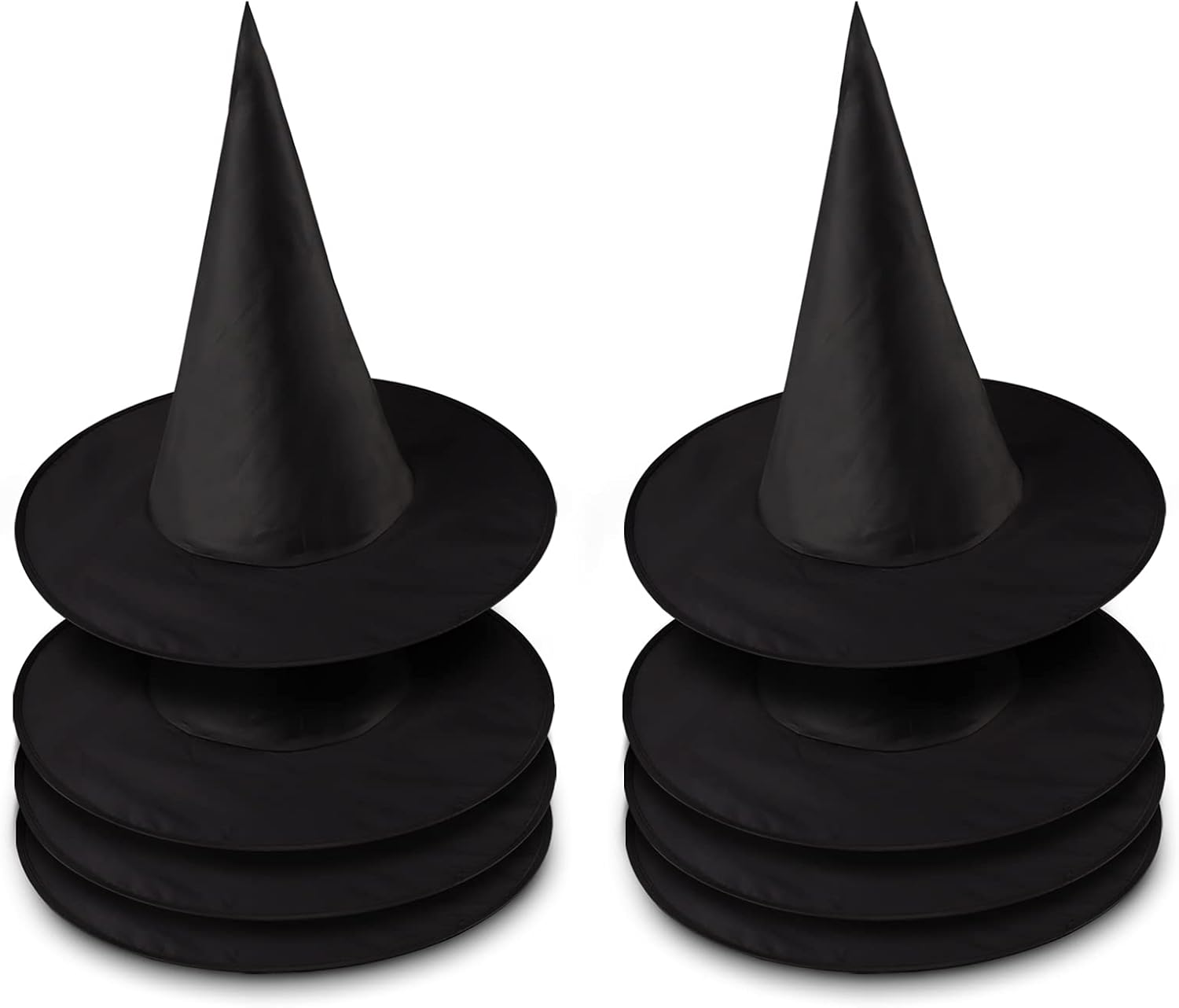 8 sombreros de bruja, decoraciones de sombreros de bruja de Halloween, disfraz de Halloween y sombrero de bruja de cosplay, regalos de fiesta para