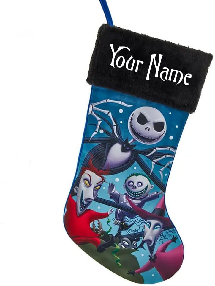 Kurt S. Adler Calcetines personalizados de El extraño mundo de Navidad  Jack y amigos de Halloween decoración navideña con nombre personalizado
