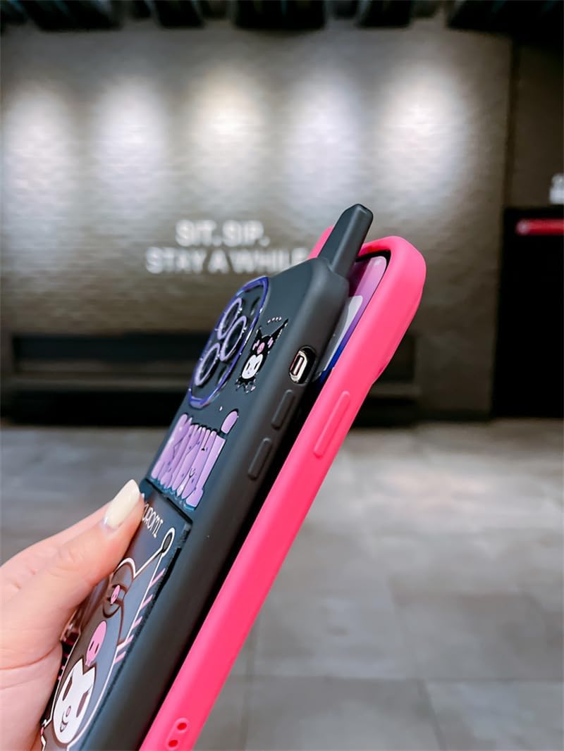 Lvfoge Funda protectora de pantalla extra HD para iPhone 13 de 6.1 pulgadas, funda protectora de dibujos animados de gatitos con espejo de