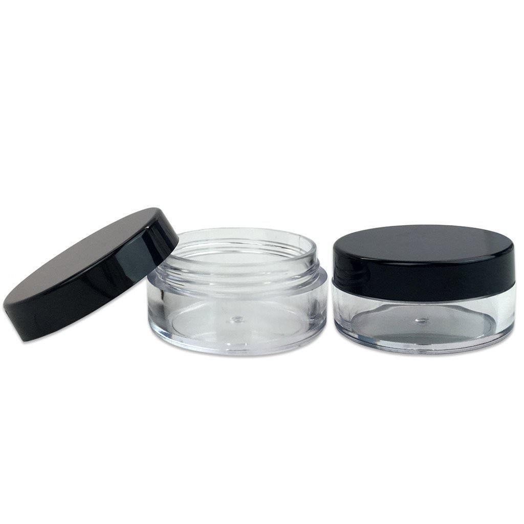 La Tartelette Juego de 20 recipientes de cosméticos redondos de 0.11 onzas (0.11 oz), juego de tarros de viaje transparentes vacíos con tapa para