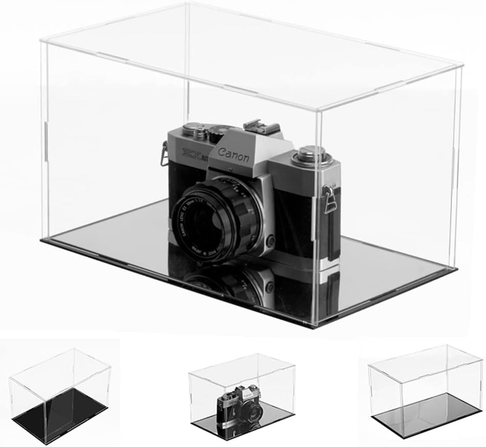 A+ DESIGN Vitrina de acrílico transparente para ensamblar, caja de vidrio alternativo para exhibir figuras de acción, almacenamiento y organización