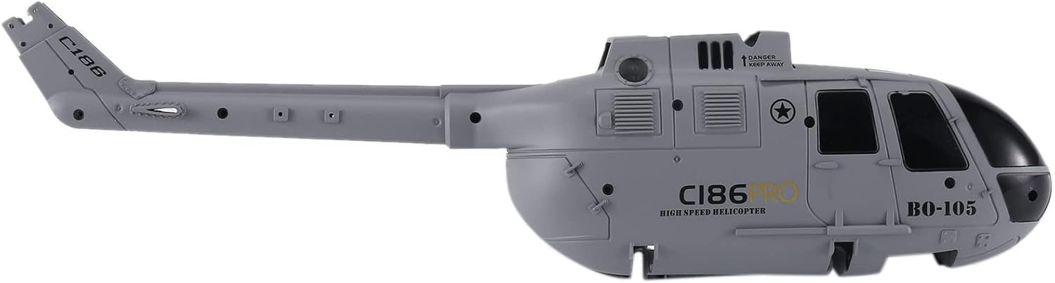 C186 – Juego de cubierta de carcasa para C186 C-186 RC helicóptero avión drone piezas de repuesto accesorios de actualización, 1