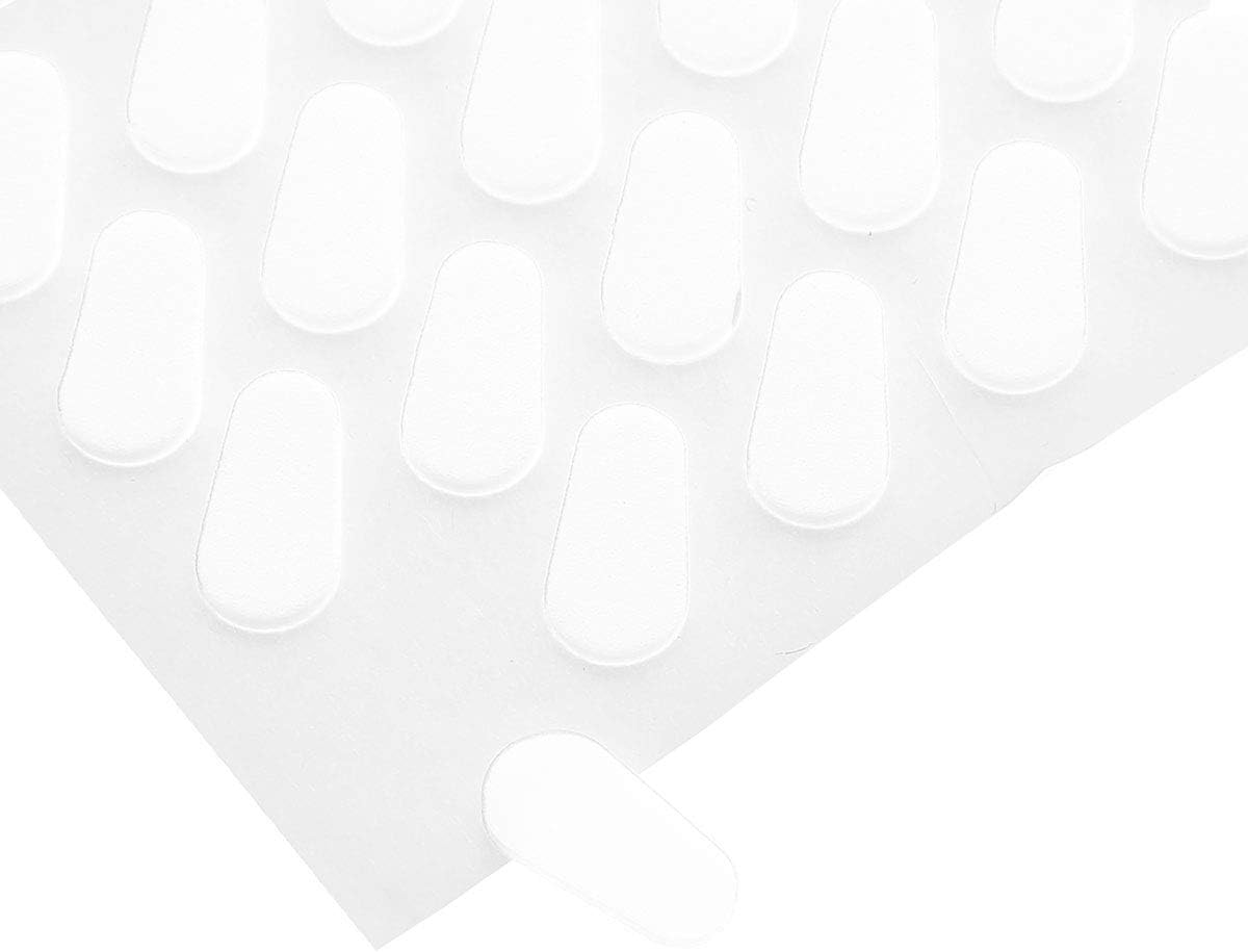 Freebily 12 pares de almohadillas de espuma EVA suave, autoadhesivas, antideslizantes, para lentes, lentes de sol, tipo D, blanco, talla única