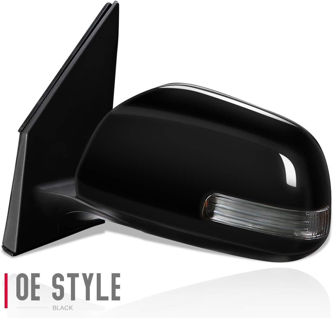 DNA Motoring OEM-MR-TO1320273 Estilo de fábrica Powered+Heated+Turn Signal Espejo de la puerta lateral izquierda Compatible con 09-12 Toyota Rav4