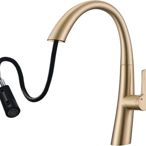 Grifo de cocina con rociador extraíble, grifo de fregadero de cocina con boquilla de arco alto de una sola manija, grifo de cocina extraíble para el Grifo de cocina con rociador extraíble, grifo de fregadero de cocina con boquilla de arco alto de una sola manija, grifo de cocina extraíble para el