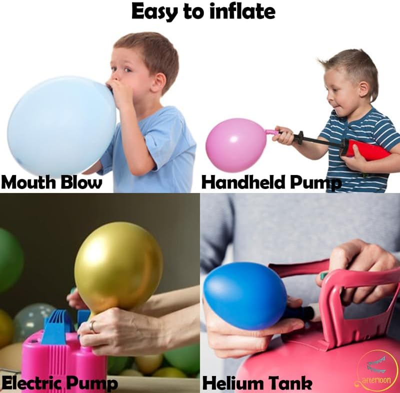 AFTERLOON Globos biodegradables perlado doradoplatanegro de 10 pulgadas, color perla de 10 pulgadas, paquete de 72 flotadores de helio de látex
