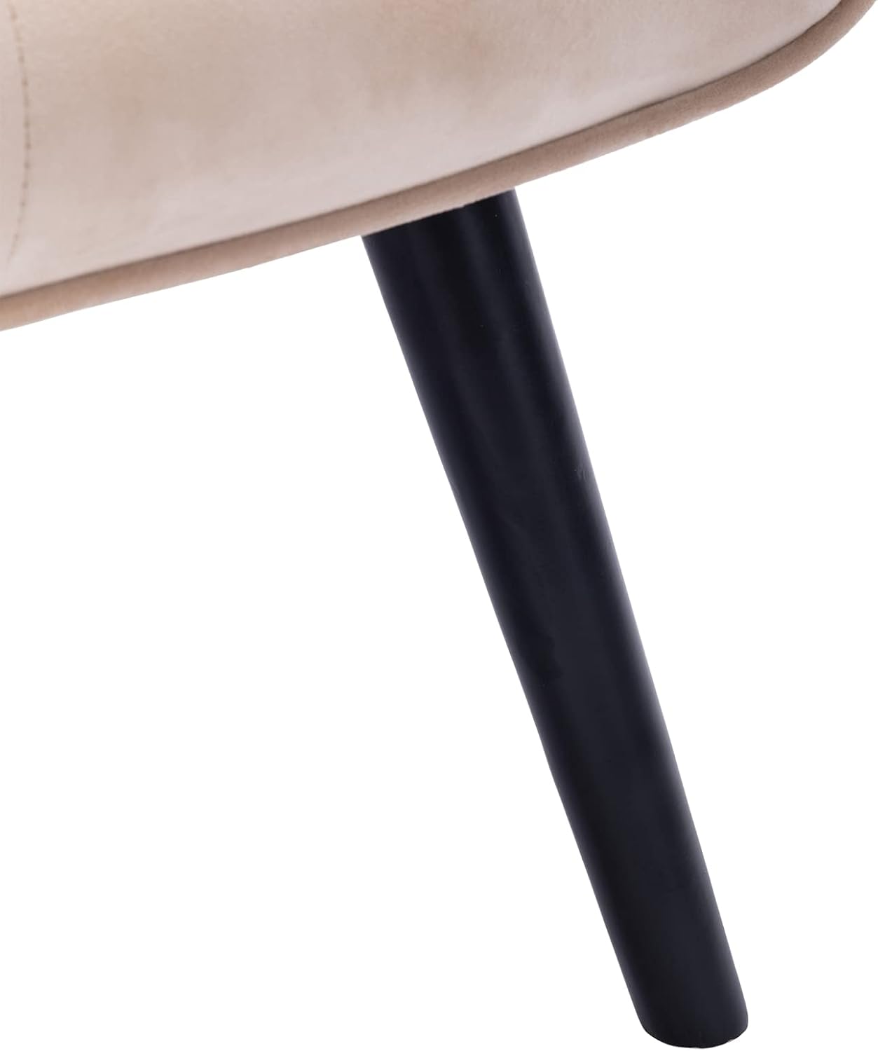 Pannow Silla decorativa de terciopelo, moderna silla de tocador con botones copetudos, silla eisure con brazos tapizada con respaldo alto, patas de