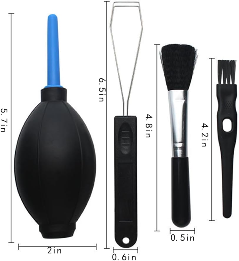 Keyboard Cleaning Kit -1 Mini Brush, 1 Cleaning Brush, 1 Keyboard Cap Remover, 1 Hair Dryer – Also Suitable for Laptops, Camera Lenses, Glasses –