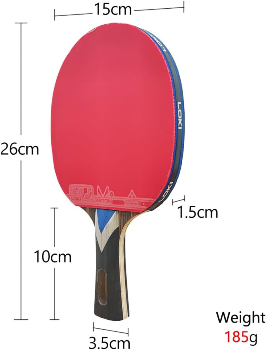 Loki – Raqueta de tenis de mesa de 7 estrellas profesional, ofensiva, goma adhesiva aprobada por la ITTF, 5 madera + 2 cuchillas de carbono