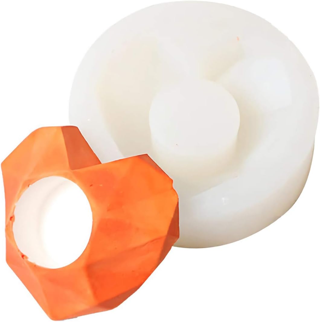 Molde de silicona para plantas suculentas DIY, forma de diamante, para hacer caramelos, chocolate, candelabro, jabón, hielo