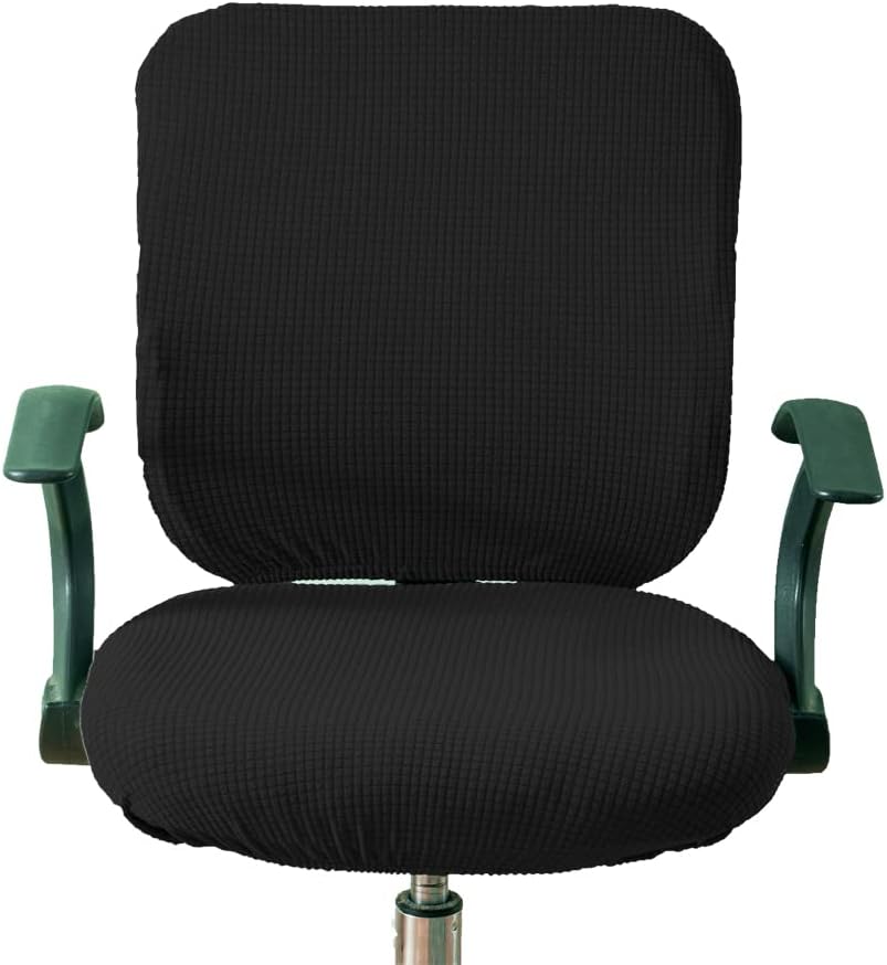 Funda para silla de oficina, resistente al agua, protección dividida y elástica, de tela jacquard, funda universal para silla de trabajo, silla