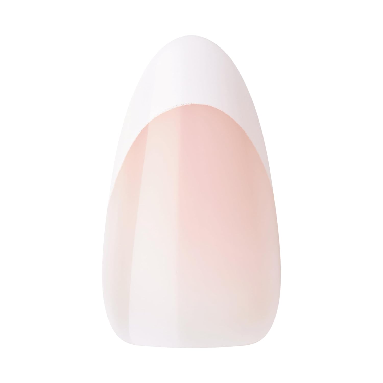 KISS Uñas a presión con clase, pegamento de uñas incluido, color blanco claro, tamaño mediano, forma de almendra, incluye 28 uñas, 0.07 onzas de