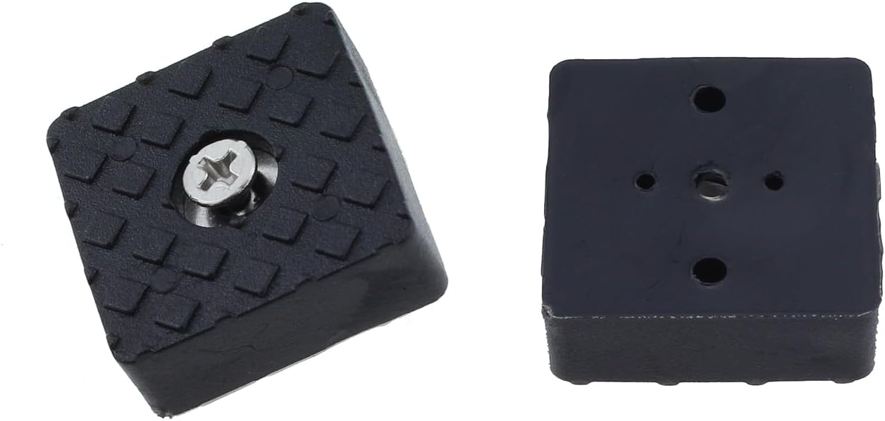 RLECS – 10 pies cuadrados de goma para muebles de 1.181 in x 1.181 in, forma cuadrada, color negro, antideslizantes, almohadillas de goma para patas