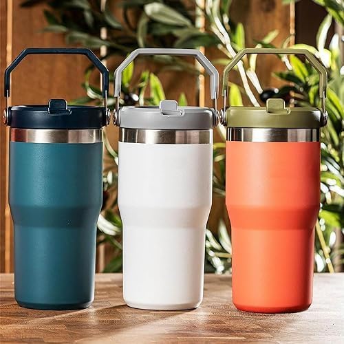 NETRIWOW Tapa de vaso de repuesto para vaso Stanley IceFlow de 20 y 30 onzas (verde militar)