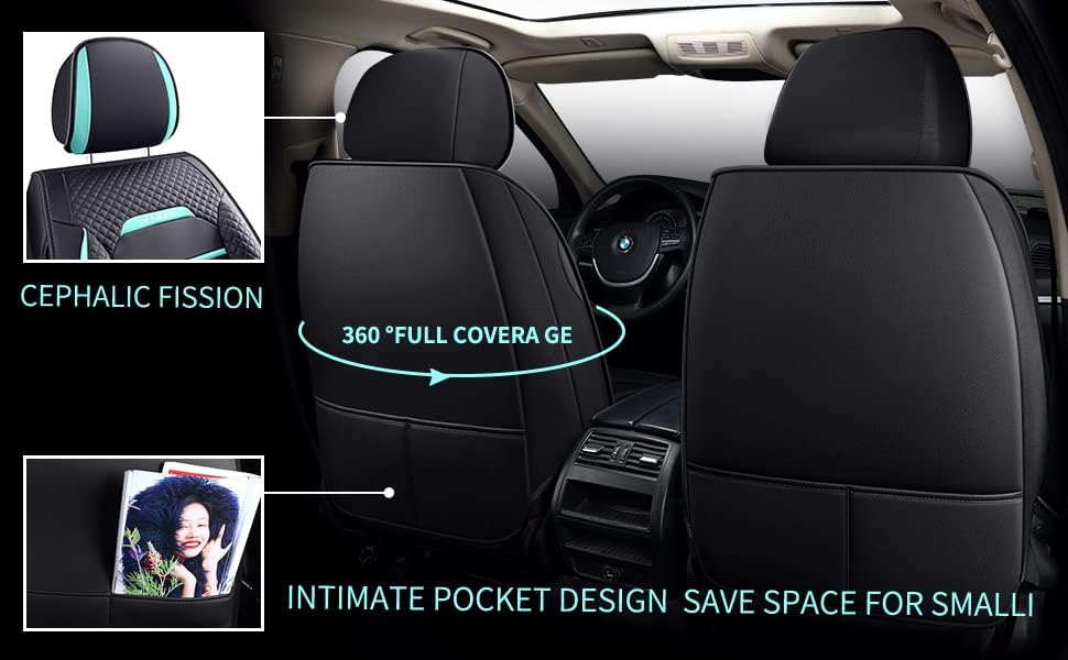 02 Fundas de asiento de automóvil de imitación para automóvil de 5 pasajeros y SUV, juego de ajuste universal para accesorios interiores de