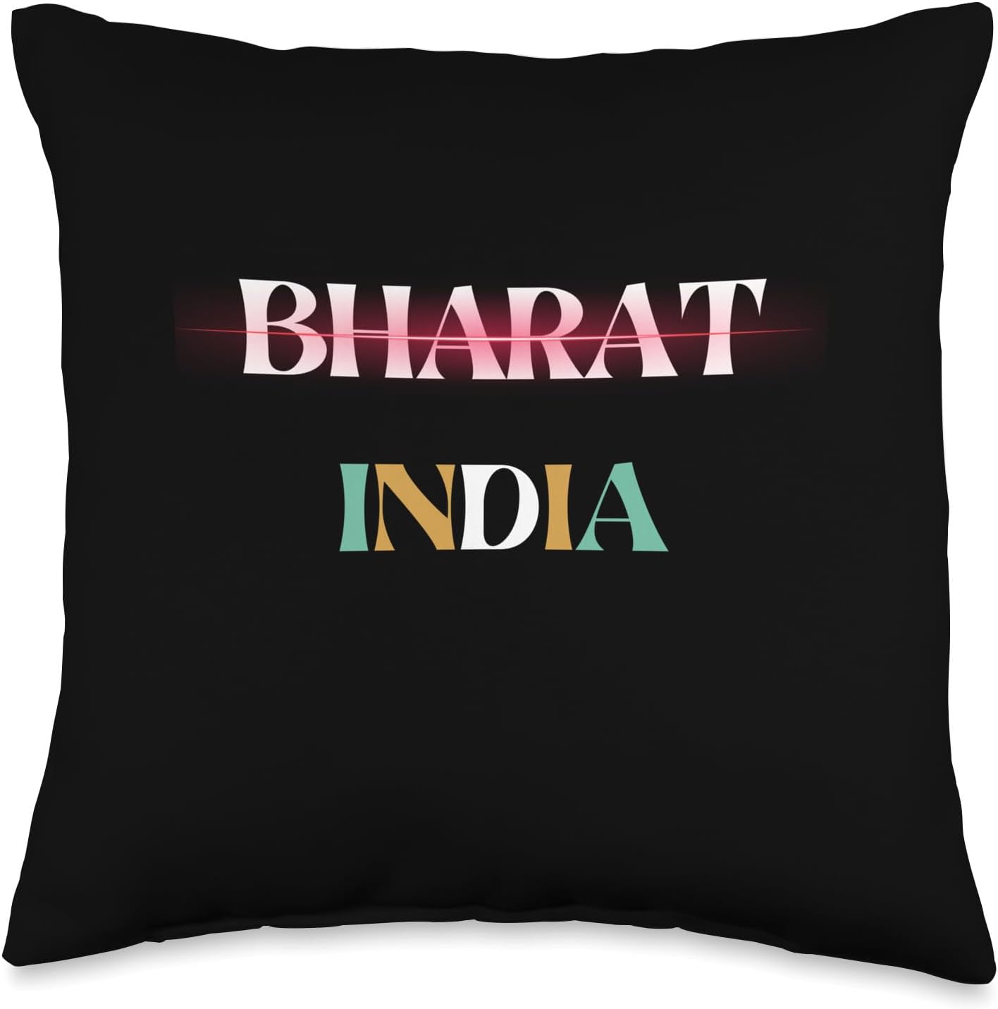 Bharat India Throw Pillow, 16×16, Multicolor