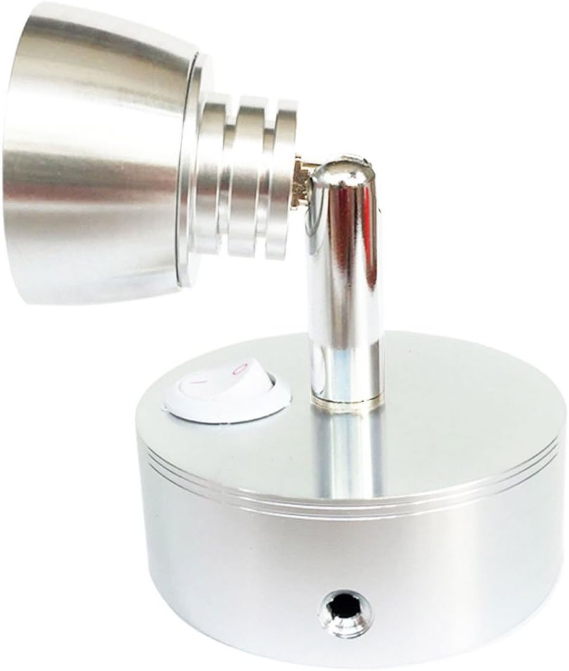 Luz de lectura automática de metal para cama  12 V ajustable direccional luz de noche segura para niños  Luz LED de libro cepillada conmutada 3 W