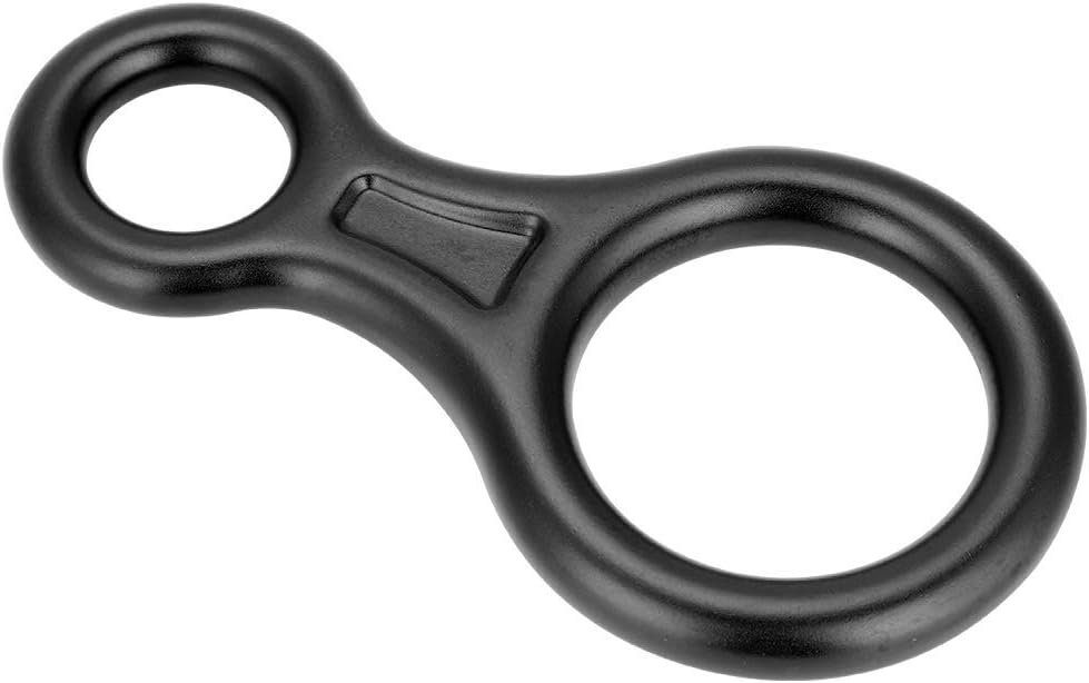 Tbest Terminal 8 Descender, 35KN Heavy Duty Climb Aluminum Figure 8 Descender Rigging Plate, Equipo de rescate para escalada en roca de Rappel al