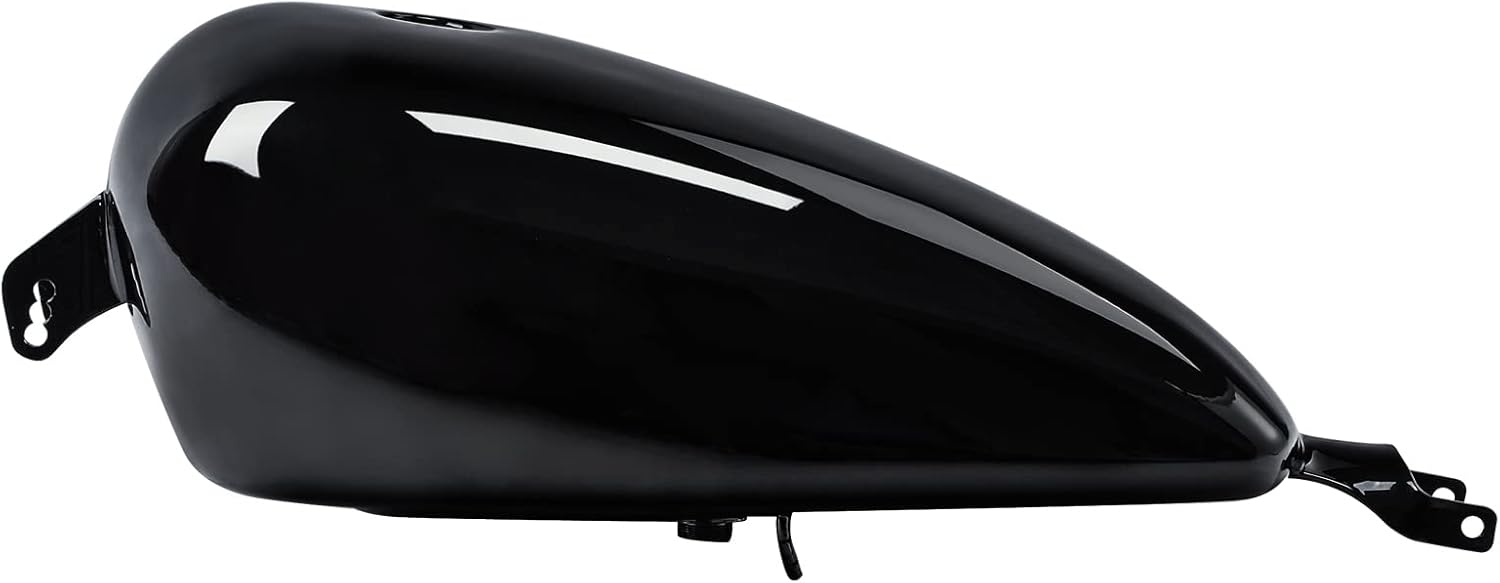 TCT-MOTORPARTS Carbohidratos negros pintados del tanque de gasolina carburado para Harley Sportster 1200 883 04-06