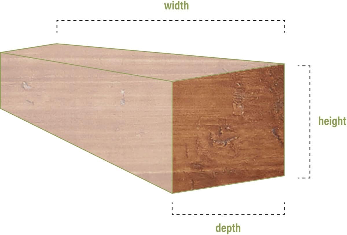 Ekena Millwork MANURW04X04X36ZM Riverwood – Mantel para chimenea de madera sintética, 4 pulgadas de alto x 4 pulgadas de profundidad x 36 pulgadas