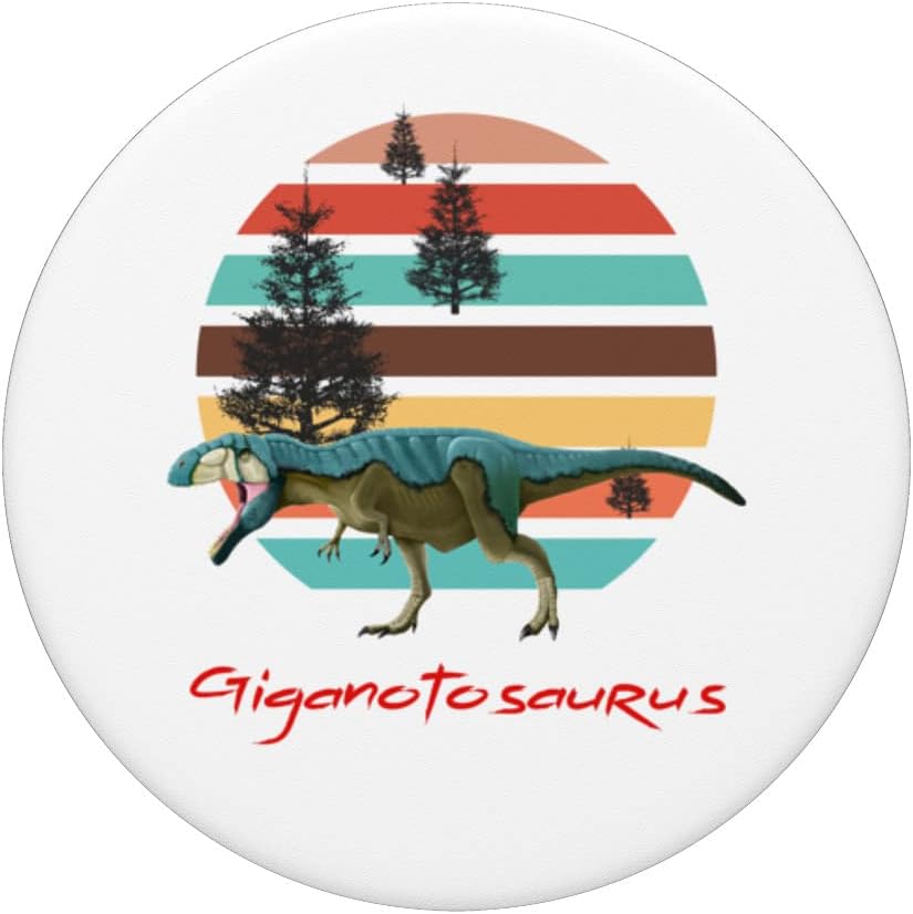 Giganotosaurus Retro T rex prehistoric dinosaur Father’s day PopSockets Swappable PopGrip