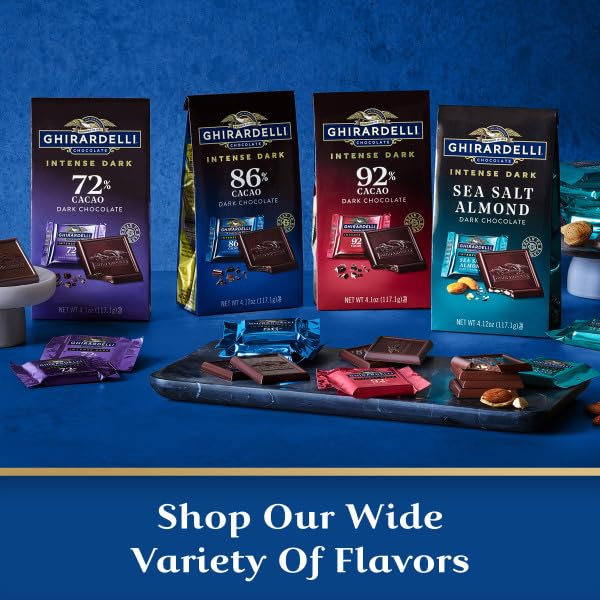 Ghriardelli 86% Cacao – Bolsa mediana intensa de chocolate oscuro, 4.12 onzas, paquete de dos