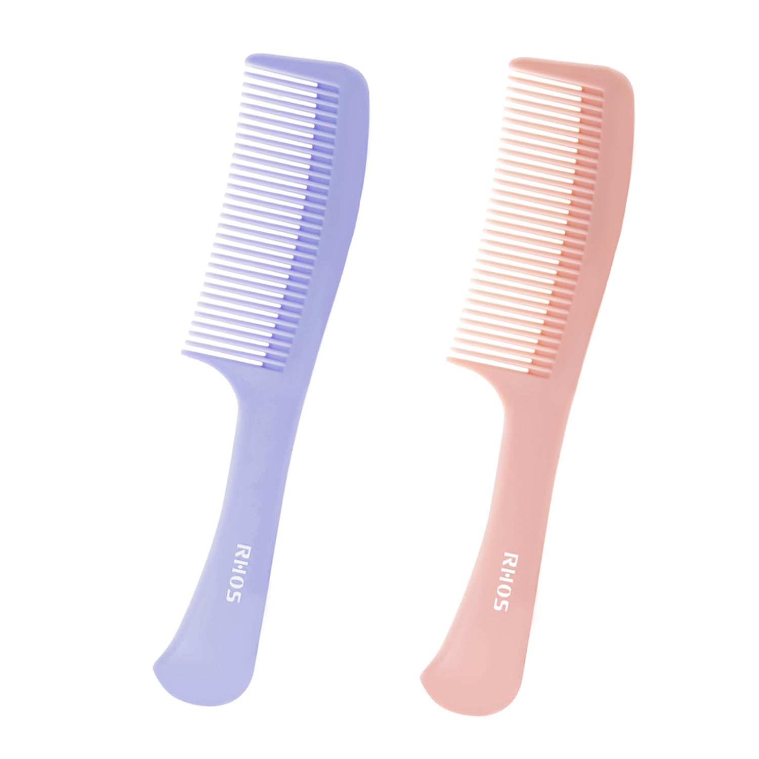 RHOS Peine desenredante para el cabello para mujer, juego de peine para cabello rizado, liso, corto y grueso, peine de dientes medianos para cabello