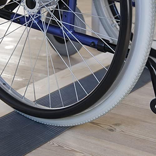 Cashoner Rampa de umbral de goma sólida de 0.6 pulgadas, 5.5 pulgadas de ancho, rampa antideslizante para sillas de ruedas para puertas de baño,
