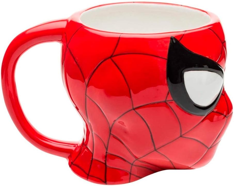 Zak Designs MRTI-8511 Marvel Comics Spiderman – Taza de cerámica esculpida, multicolor